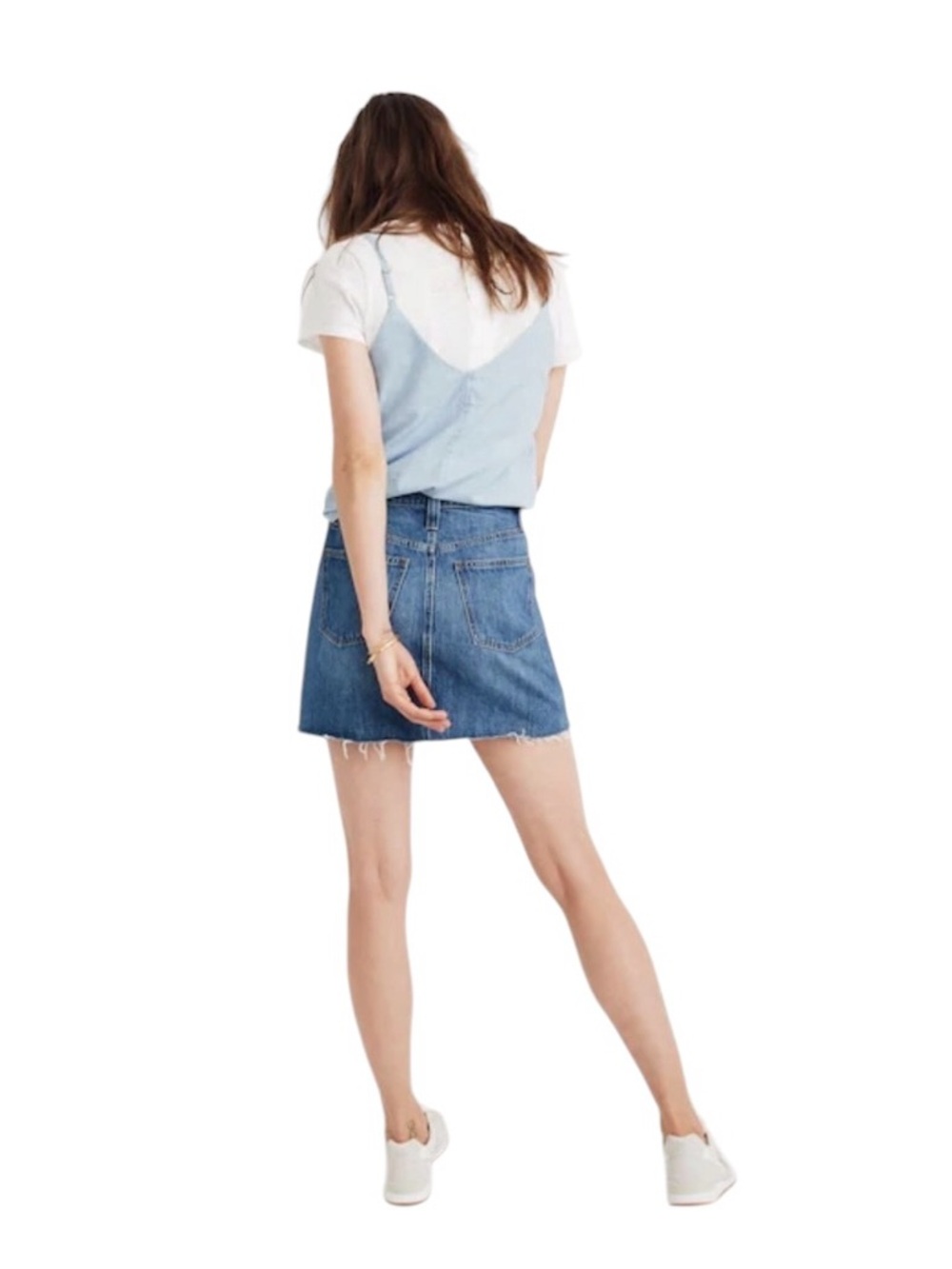 Madewell Rigid Denim A-Line Mini Skirt in Lakeline Wash  Size 25 #2133 - Picture 3 of 7